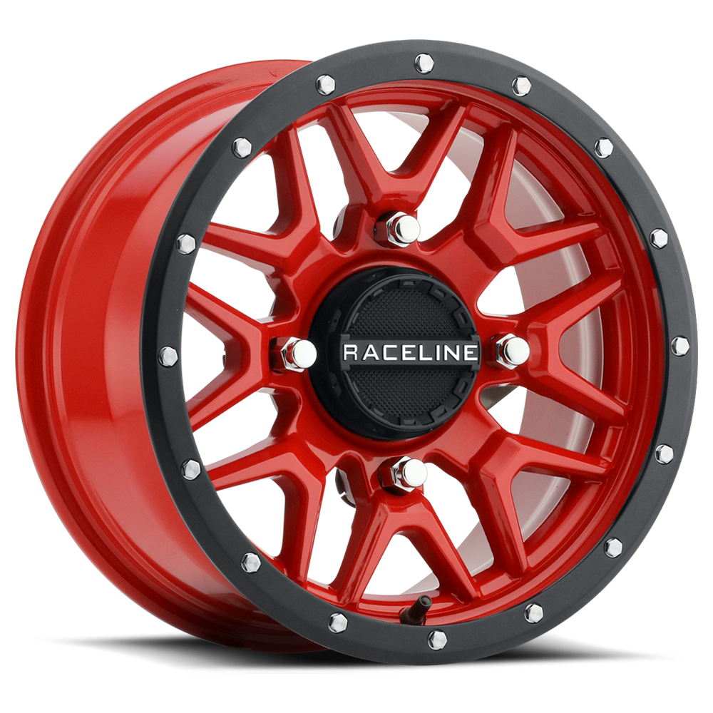 RACELINE KRANK WHEEL 14X7 4/156 5+2 (+10MM) BLK/RED — alternate view 4