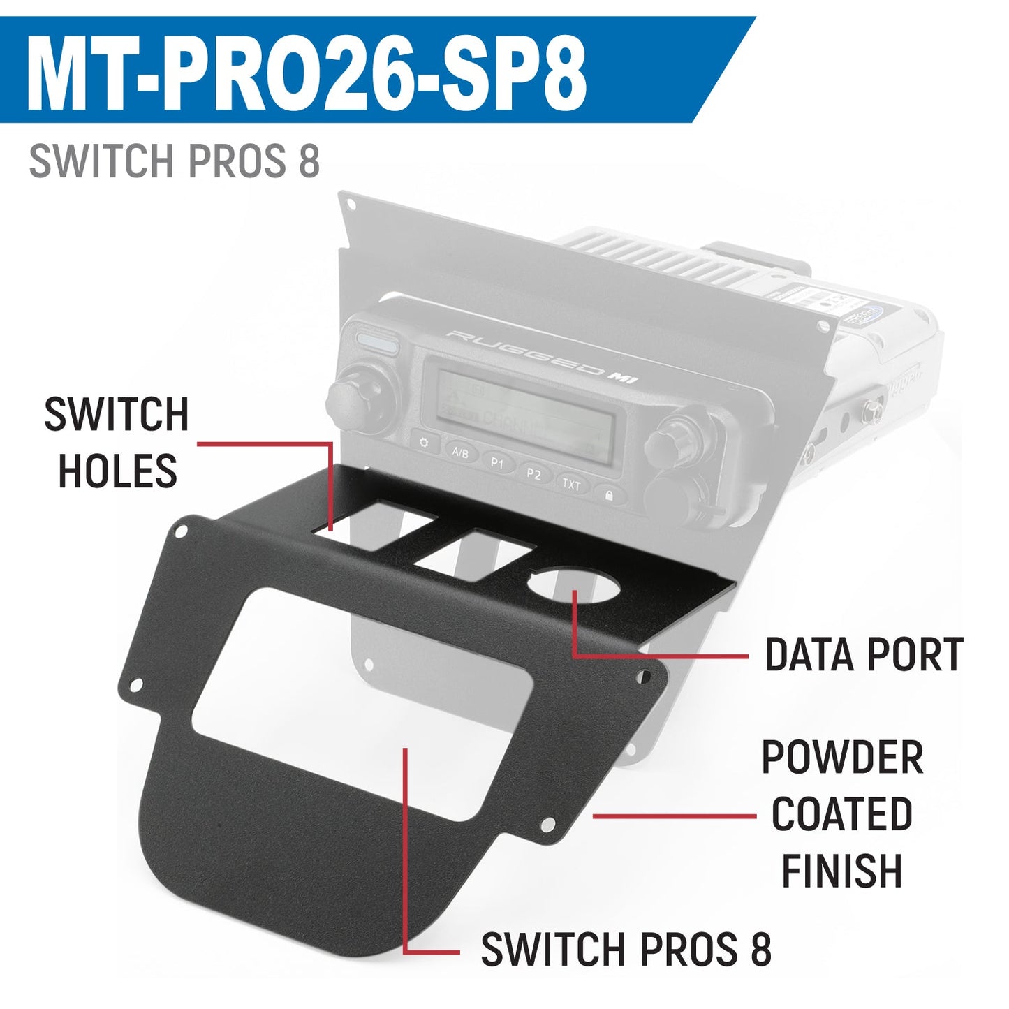 Rugged Radios Rugged Radios Lower Accessory Panel for 2026 Polaris RZR Pro R Ultimat