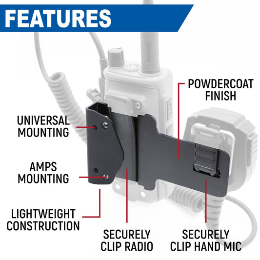 Rugged Radios Rugged Radios Radio and Speaker Mic Mount for Handheld Radios