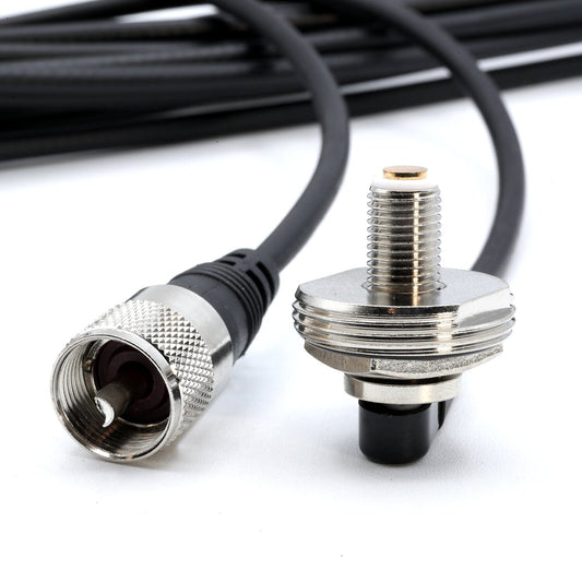 Rugged Radios Rugged Radios 17 Ft Antenna Coax Cable with 3/8 NMO (TM) Thick Mount