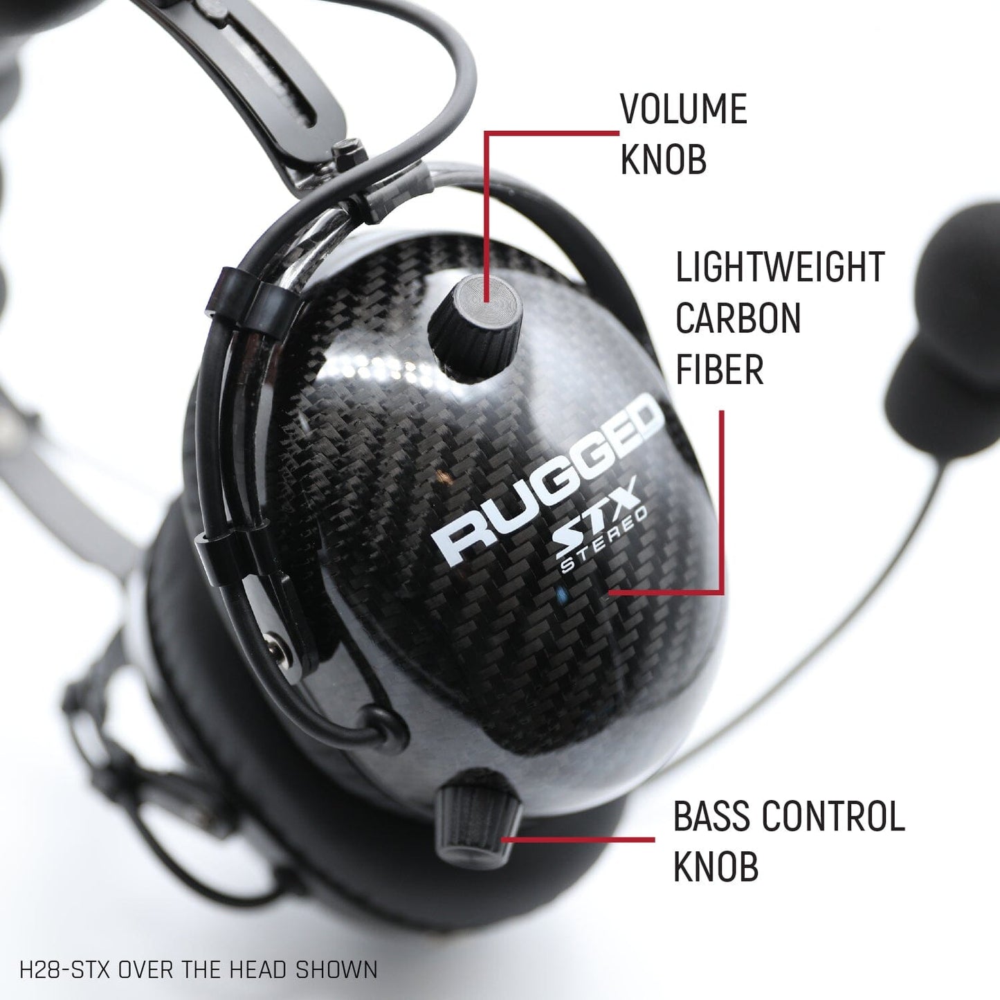 Rugged Radios Rugged Radios H48 AlphaBass Carbon Stereo Headset (BTH) Bass Boost