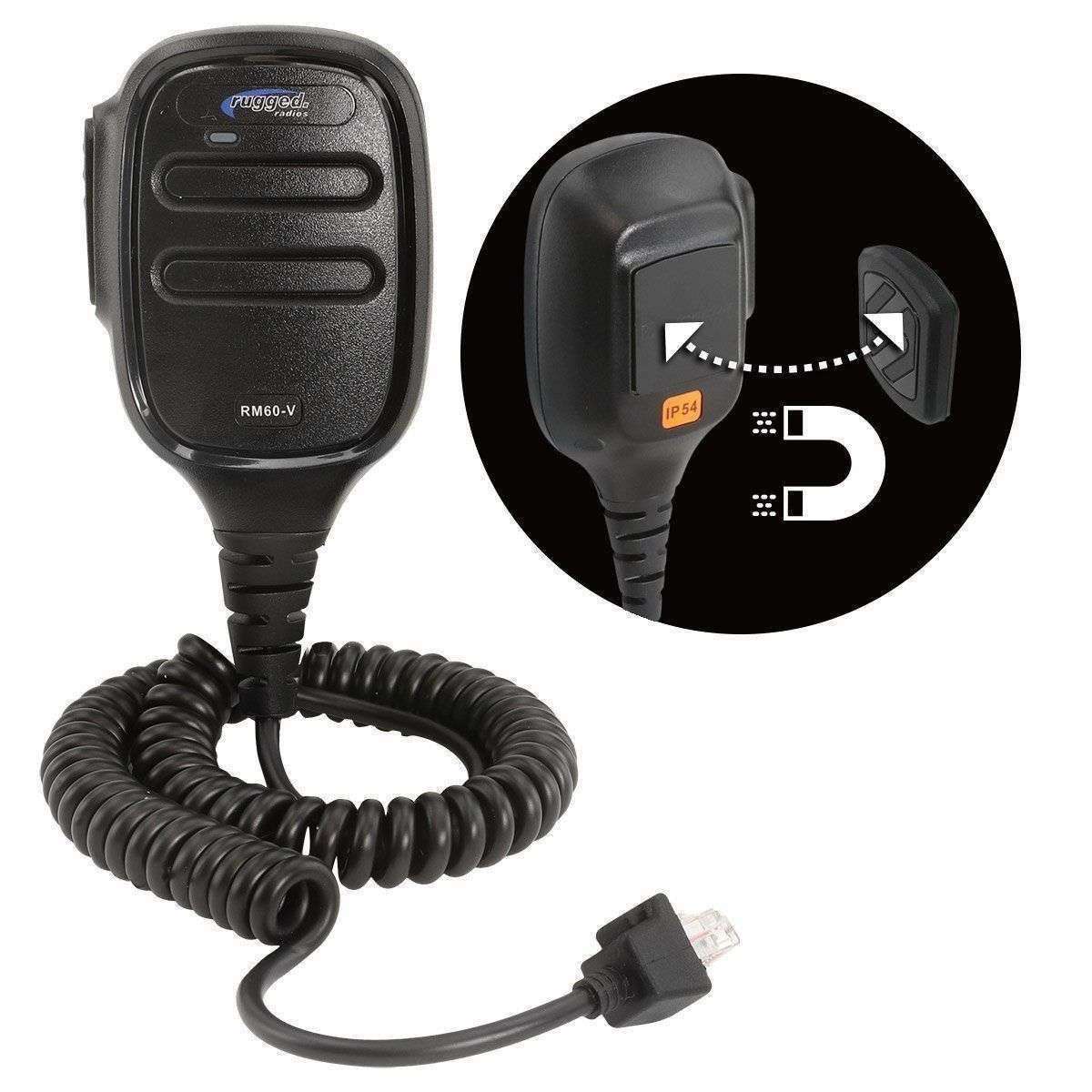 Rugged Radios Rugged Radios Hand Mic for RM45 & RM60 Mobile Radios with Scosche Magi