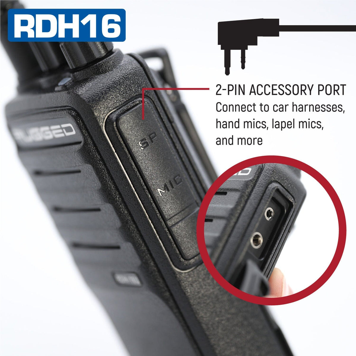 Rugged Radios Rugged RDH16 Business Band Digital Two-Way Handheld Radio