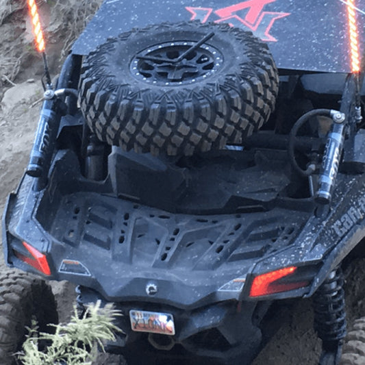 Bent Metal Offroad X3 Spare Tire Carrier on can am
