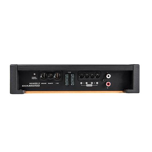 Diamond Audio HX400.2 side view with connections