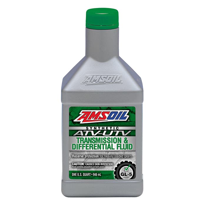 1 quart of amsoil audtqt synthetic transmission and differential fluid for atv and utv applications