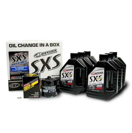 MAXIMA SXS OIL QUICK CHANGE KIT 5W50 WITH BLACK OIL FILTER