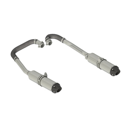 MBRP DUAL SLIP-ON SYSTEM W/ PERFORMANCE MUFFLER BLK TIP