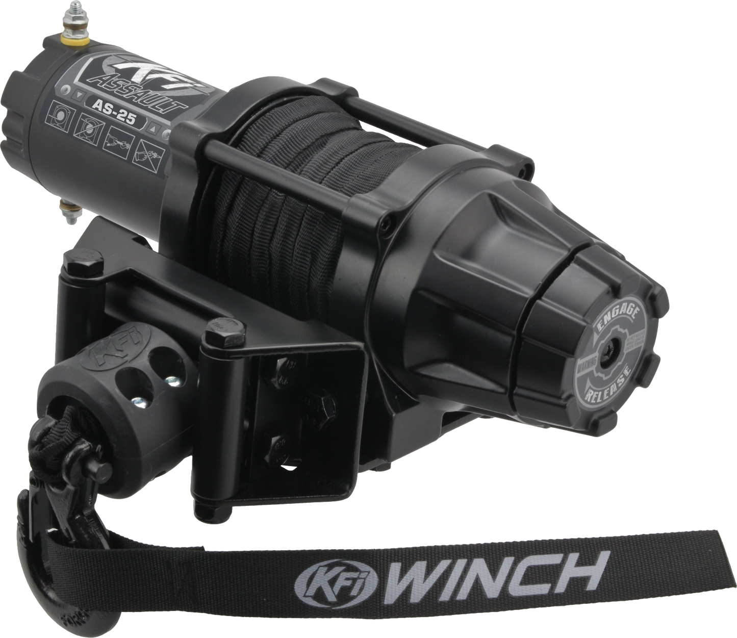 KFI Assault 2500 lb Synthetic Winch (Universal ATV/UTV) — alternate view 2