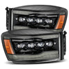 AlphaRex NOVA-Series LED Headlights 06-08 Ram 1500 Alpha-Black