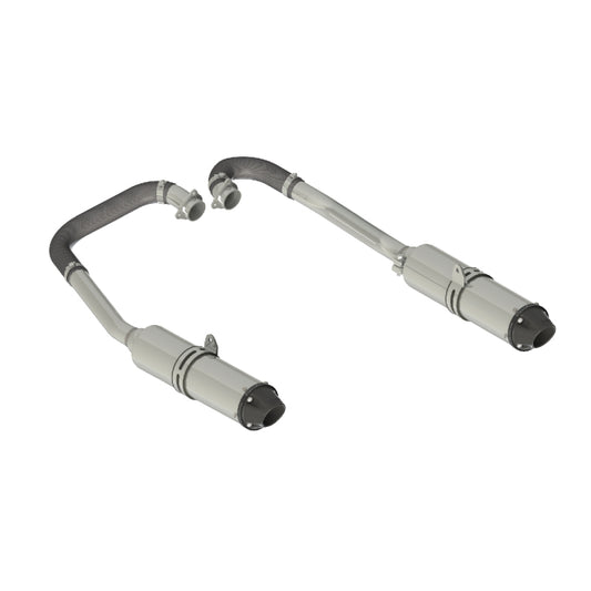MBRP DUAL SLIP-ON SYSTEM W/ PERFORMANCE MUFFLER BLK TIP