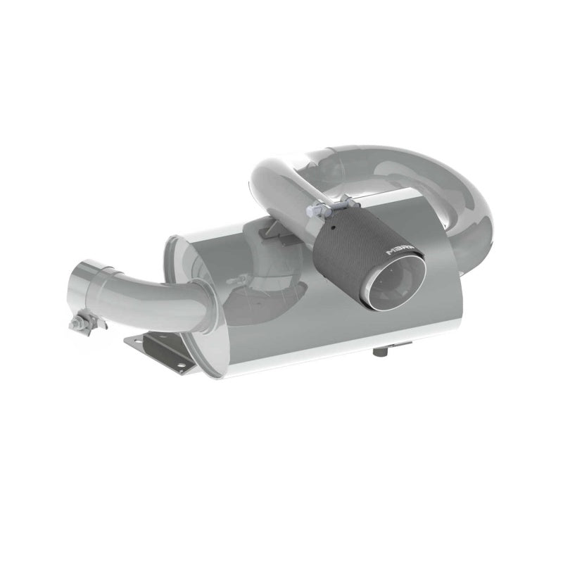 MBRP SINGLE SLIP-ON CENTER EXIT W/ PERFORMANCE MUFFLER CF TIP