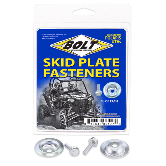 BOLT UTV SKID PLATE FASTENERS SKID PLATE WASHER/BOLT  10 EA