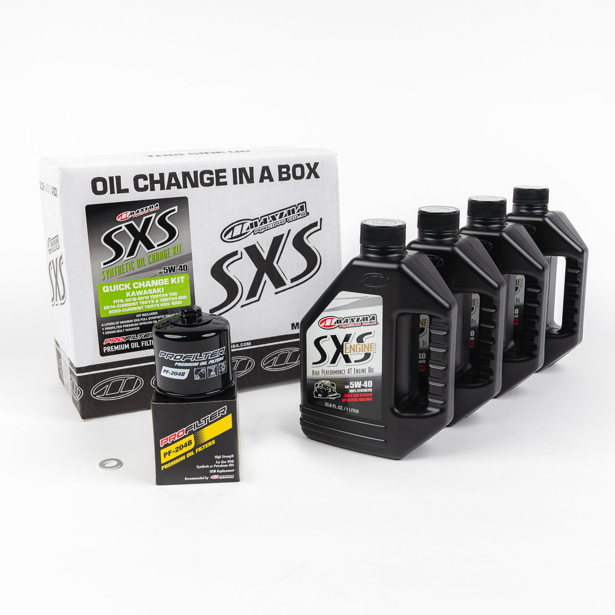 MAXIMA SXS OIL QUICK CHANGE KIT 5W40 WITH OIL FILTER KAW KRX