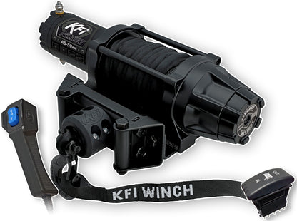 KFI Assault 5000 lb Wide Synthetic Winch (Universal ATV/UTV) — alternate view 2