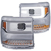 ANZO Chrome Plank Projector Headlights for 16-18 Silverado 1500