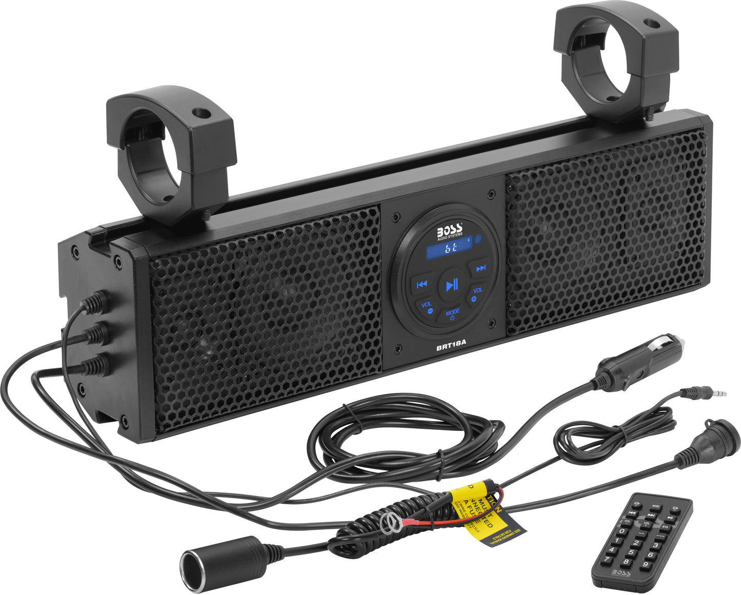 BOSS AUDIO PLUG N PLAY 18" SOUND BAR 4 SPEAKERS FITS 1.5-2" BARS