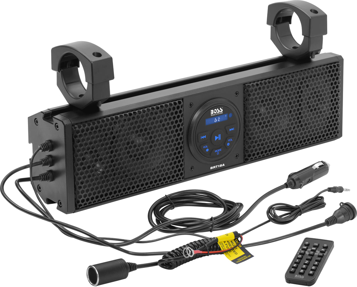 BOSS AUDIO PLUG N PLAY 18" SOUND BAR 4 SPEAKERS FITS 1.5-2" BARS