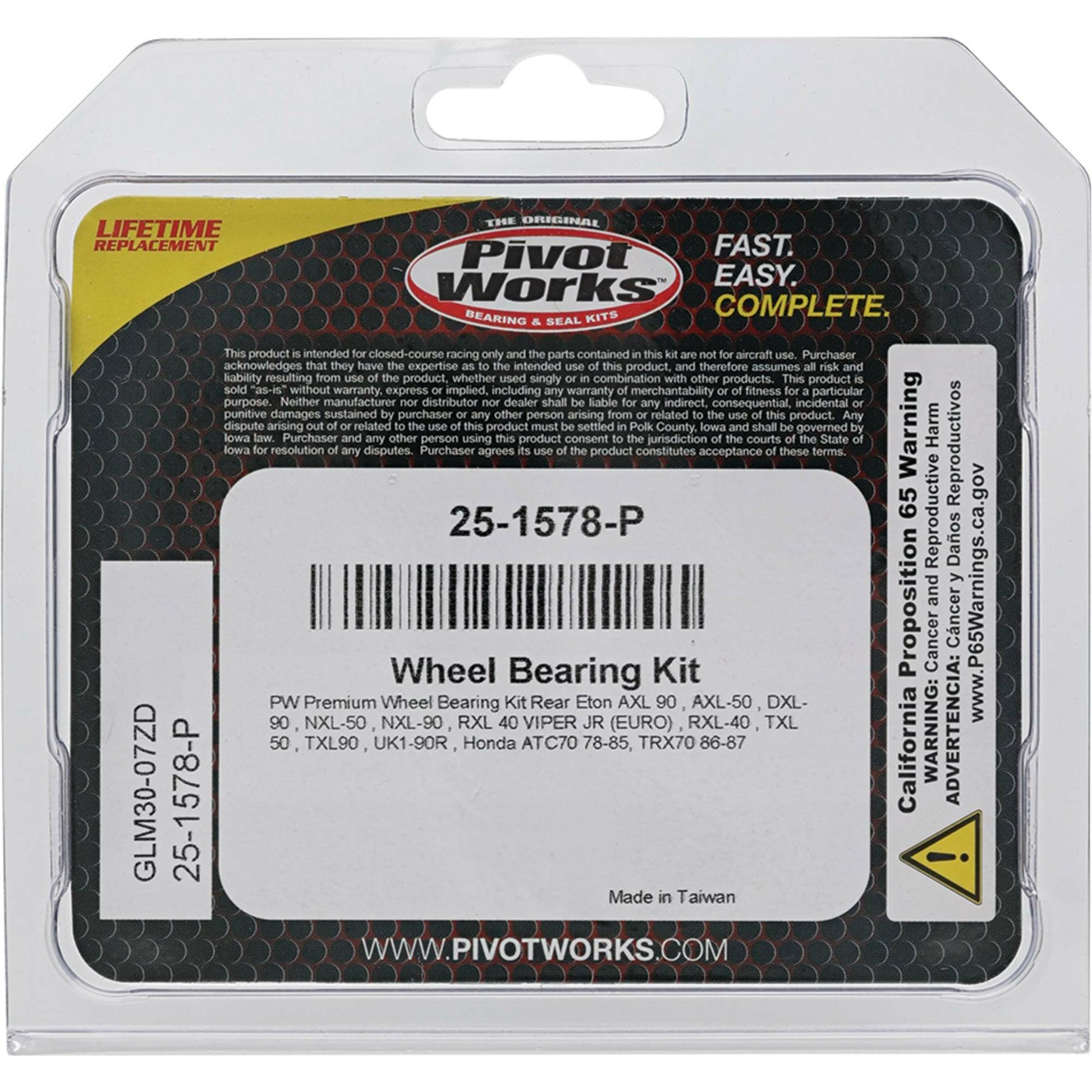 PIVOT WORKS WHEEL BEARING KIT PREMIUM — alternate view 2