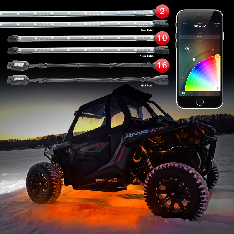 XK GLOW 28PC XKCHROME RGB UTV KIT — alternate view 2