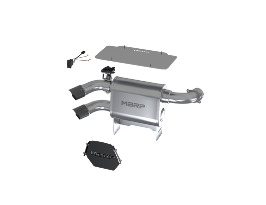 MBRP DUAL SLIP-ON SYSTEM W/ 3" ACTIVE EXHAUST CF TIP — alternate view 2