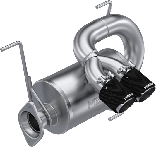 MBRP DUAL SLIP-ON CENTER OUT W/ PERFORMANCE MUFFLER CF TIP — alternate view 2