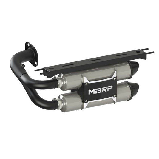 MBRP DUAL STACKED SLIP-ON SYSTEM W/ PERFORMANCE MUFFLER BLK TIP — alternate view 2
