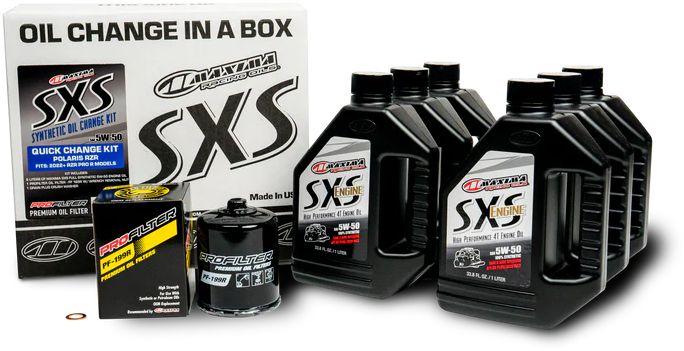 MAXIMA SXS OIL QUICK CHANGE KIT 5W50 WITH BLACK OIL FILTER — alternate view 2