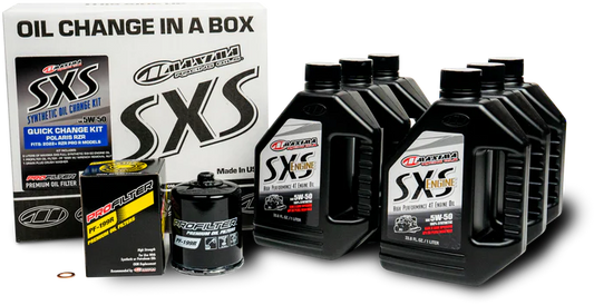 MAXIMA SXS OIL QUICK CHANGE KIT 5W50 WITH BLACK OIL FILTER — alternate view 2