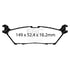 EBC Yellowstuff Brake Pad Sets — alternate view 2