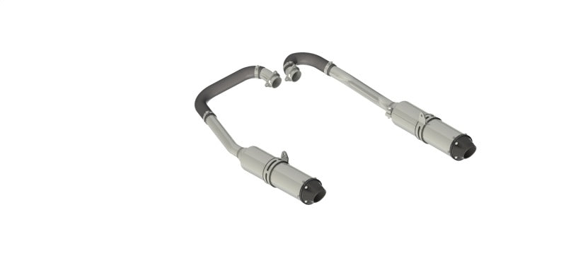 MBRP DUAL SLIP-ON SYSTEM W/ PERFORMANCE MUFFLER BLK TIP — alternate view 2