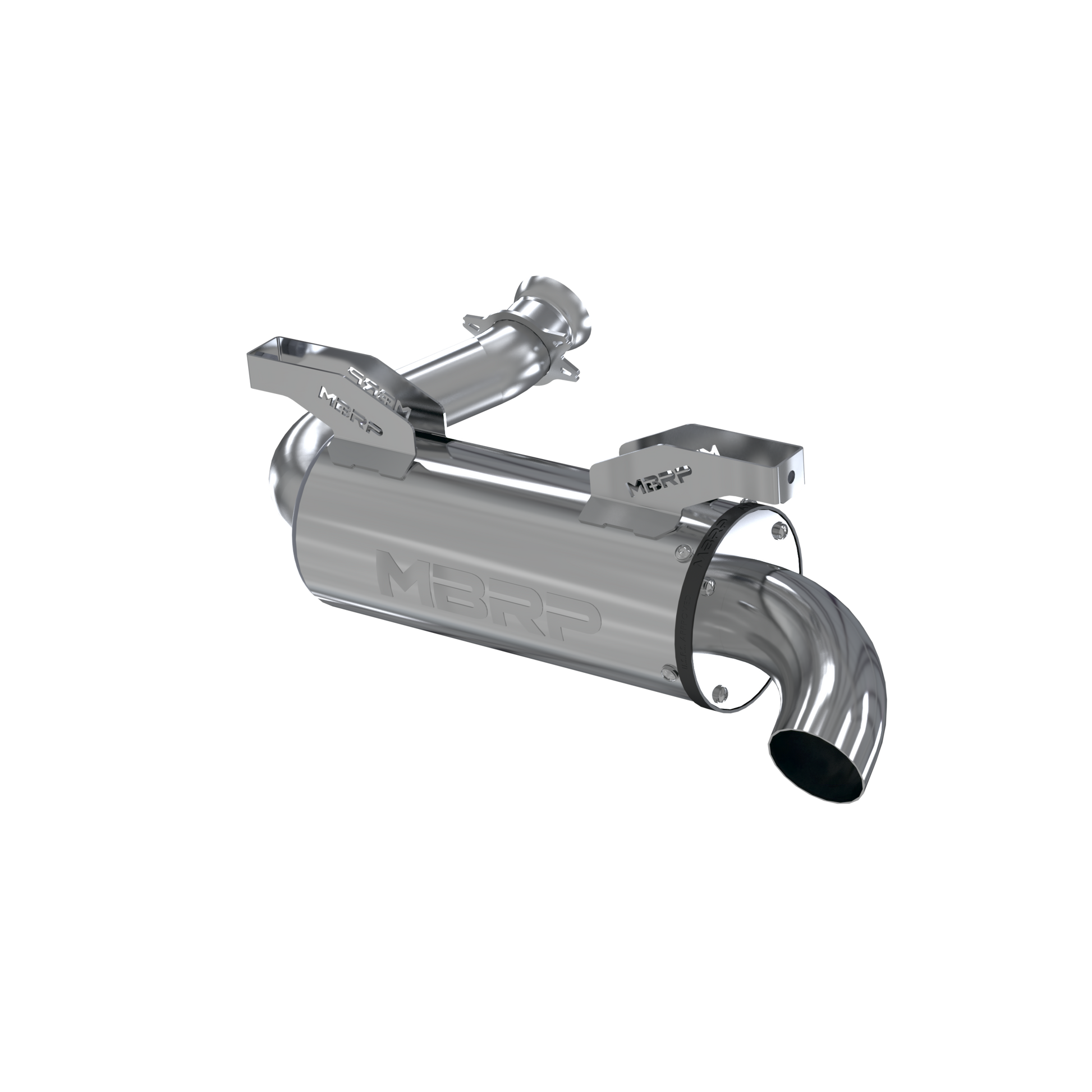 MBRP SINGLE SLIP-ON SYSTEM W/ 5" PERFORMANCE MUFFLER CHROME — alternate view 3