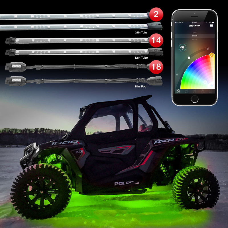 XK GLOW 34PC XKCHROME RGB UTV KIT — alternate view 3