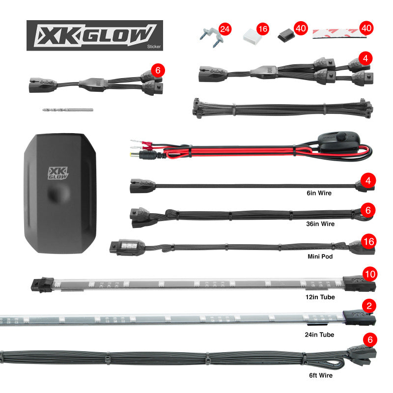 XK GLOW 28PC XKCHROME RGB UTV KIT — alternate view 3