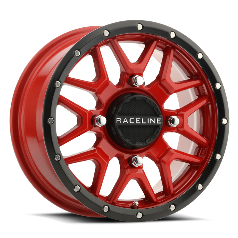 RACELINE KRANK WHEEL 14X7 4/156 5+2 (+10MM) BLK/RED — alternate view 3