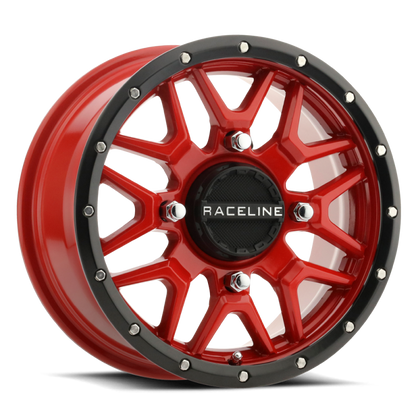 RACELINE KRANK WHEEL 14X7 4/156 5+2 (+10MM) BLK/RED — alternate view 3