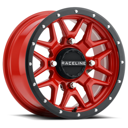 RACELINE KRANK WHEEL 14X7 4/156 5+2 (+10MM) BLK/RED — alternate view 4