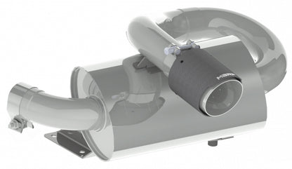 MBRP SINGLE SLIP-ON CENTER EXIT W/ PERFORMANCE MUFFLER CF TIP — alternate view 4