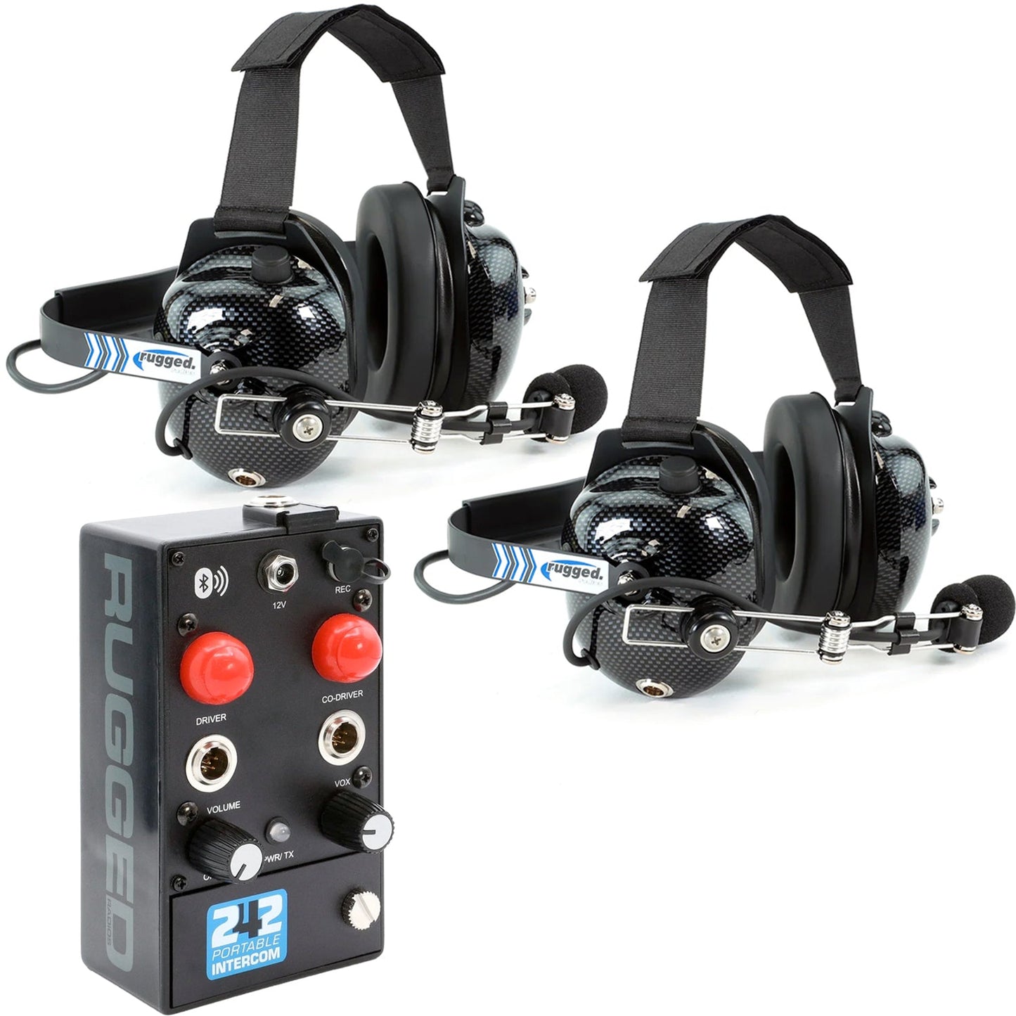 Rugged Radios Rugged Radios 242 Portable Intercom Kit – 2-Person Bluetooth Intercom