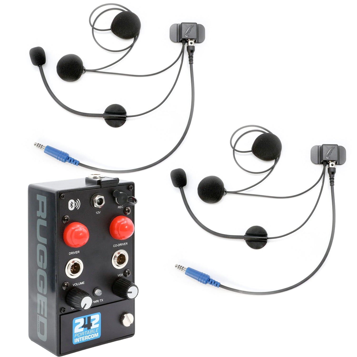 Rugged Radios Rugged Radios 242 Portable Intercom Kit – 2-Person Bluetooth Intercom