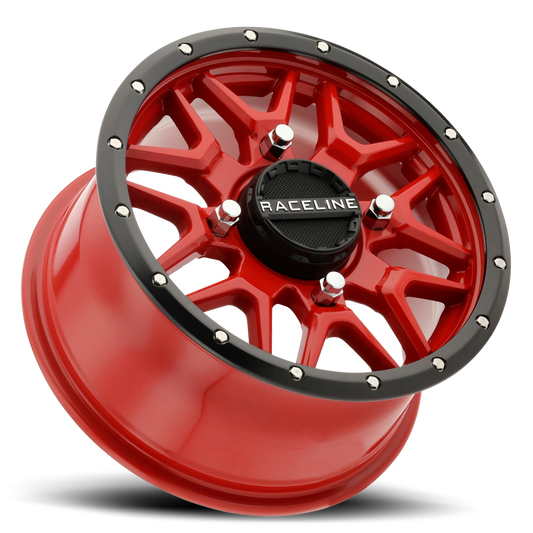 RACELINE KRANK WHEEL 14X7 4/156 5+2 (+10MM) BLK/RED — alternate view 2
