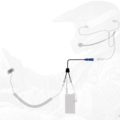 Rugged Radios RUGGED Wired SPECIAL LENGTH Single Seat Car Harness without Radio Jump
