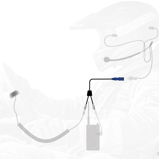 Rugged Radios RUGGED Wired SPECIAL LENGTH Single Seat Car Harness without Radio Jump