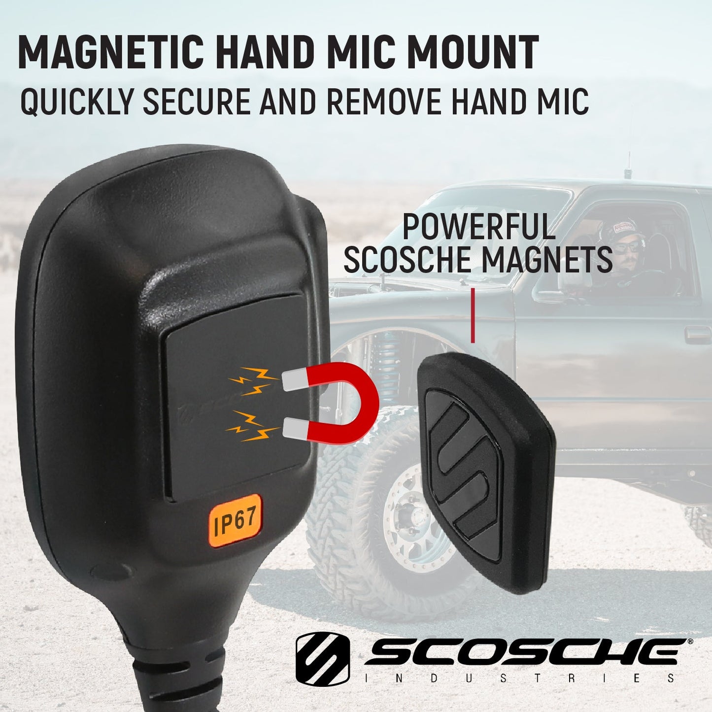 Rugged Radios Rugged Radios Hand Mic for G1 Mobile Radio with Scosche MagicMount