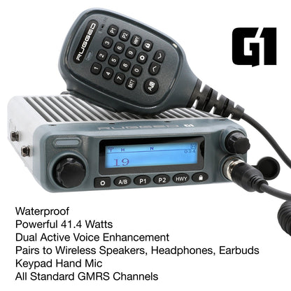 Rugged Radios Rugged Radios Toyota Tacoma 4Runner Sequoia Lexus Two-Way GMRS Mobile