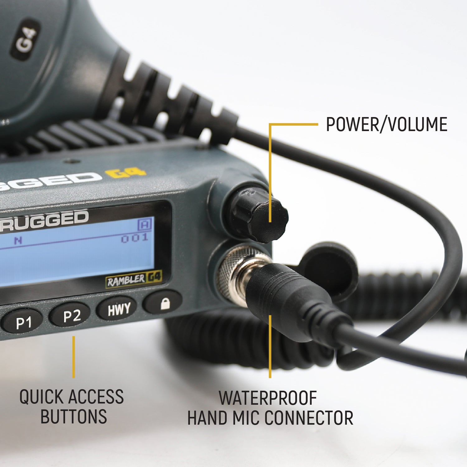 Rugged Radios Rugged Base Camp Rambler G4 GMRS Radio with Fiberglass Antenna