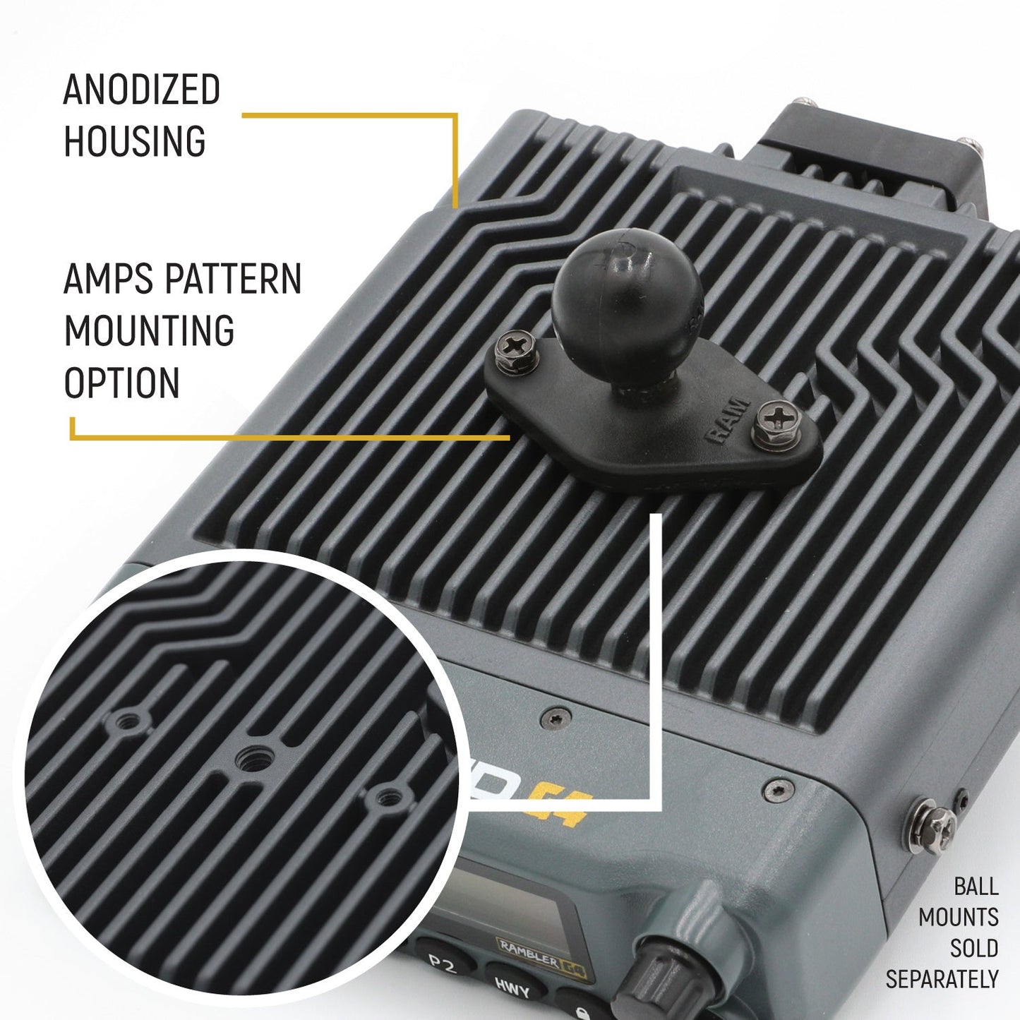 Rugged Radios Rugged Base Camp Rambler G4 GMRS Radio with Fiberglass Antenna