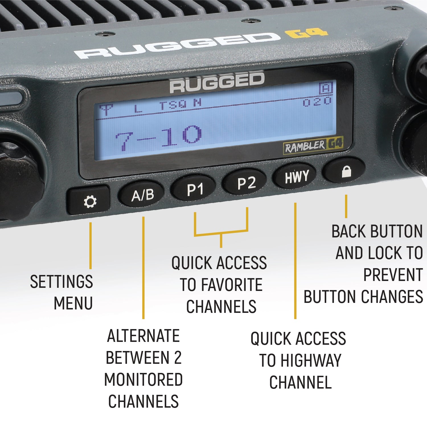 Rugged Radios Rugged Rambler G4 GMRS Mobile Radio