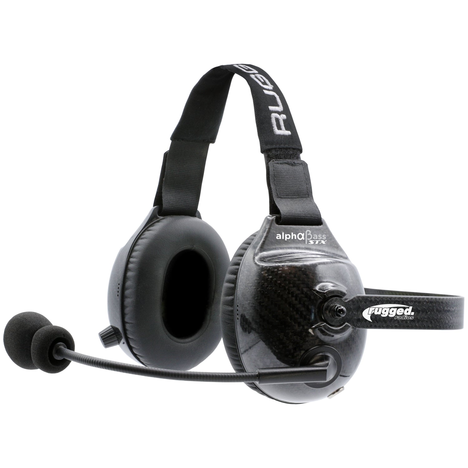 Rugged Radios Rugged Radios H48 AlphaBass Carbon Stereo Headset (BTH) Bass Boost