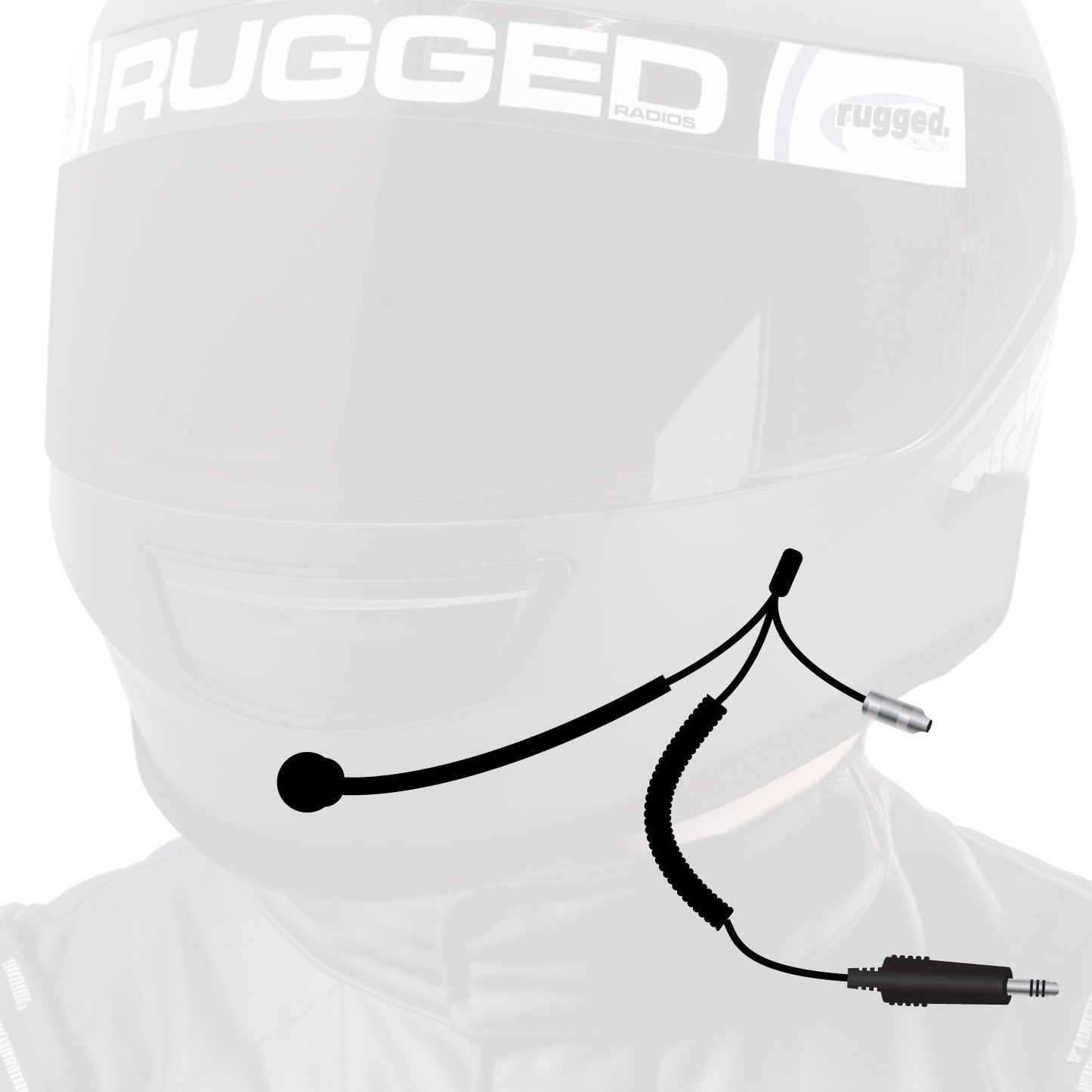Rugged Radios Rugged Radios 4C IMSA Helmet Kit - Coil Cord, Mic & 3.5mm